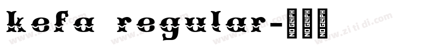 kefa regular字体转换
